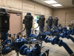 Close up of Potable Water System Pumps