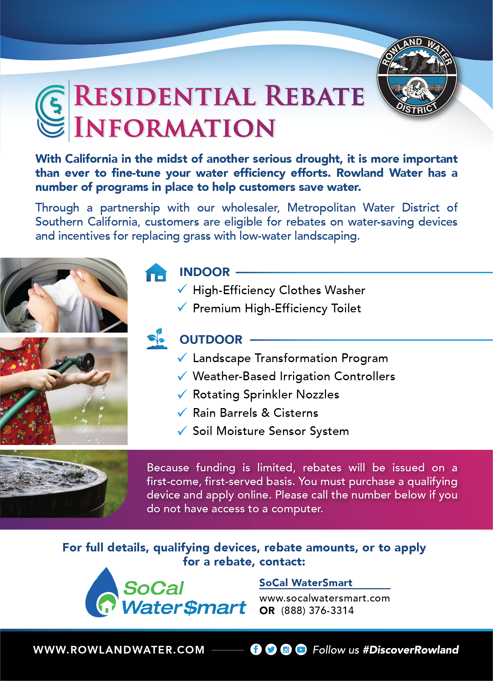 Rebate Information Rowland Water District